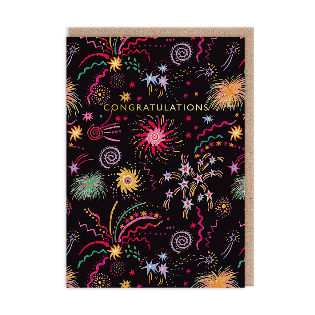 Cath Kidston Fireworks Congratulations Card