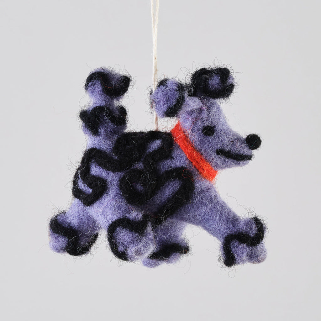 Cari Vander Yacht Fleur, the purple poodle Tree Decoration 