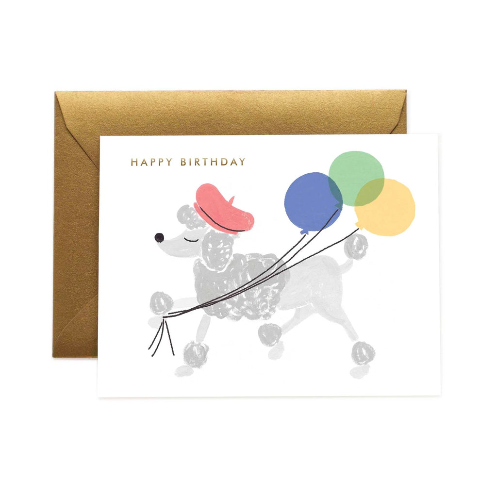 Rifle Paper Co. French Poodle Birthday Card