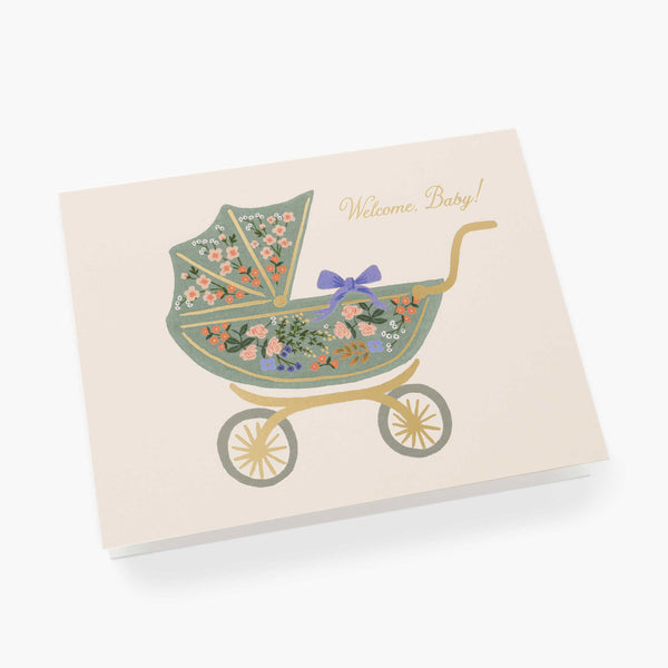 Rifle Paper Co. Floral Pram New Baby Card