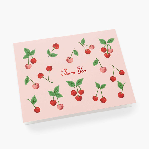 Rifle Paper Co. Cherries Thank You Card SET