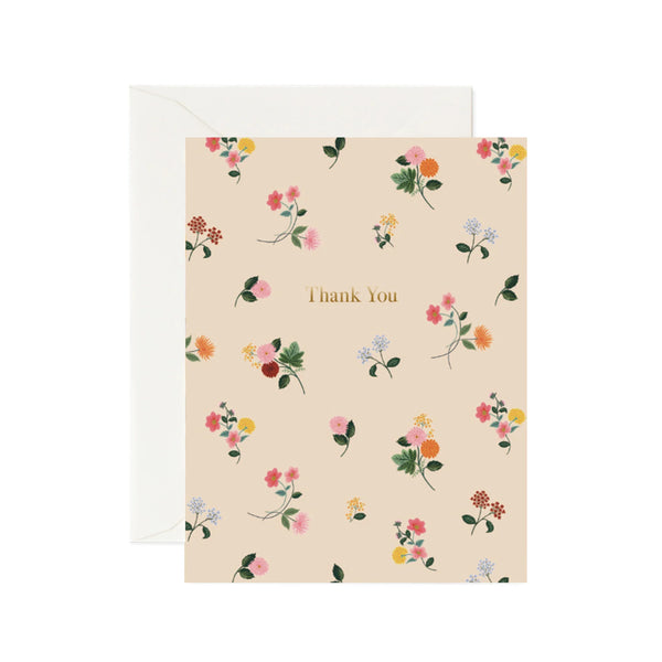 Rifle Paper Co. Ditsy Dahlia Thank You Card SET