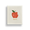 Framed artwork with a red apple and 'Thank You' text on a white background