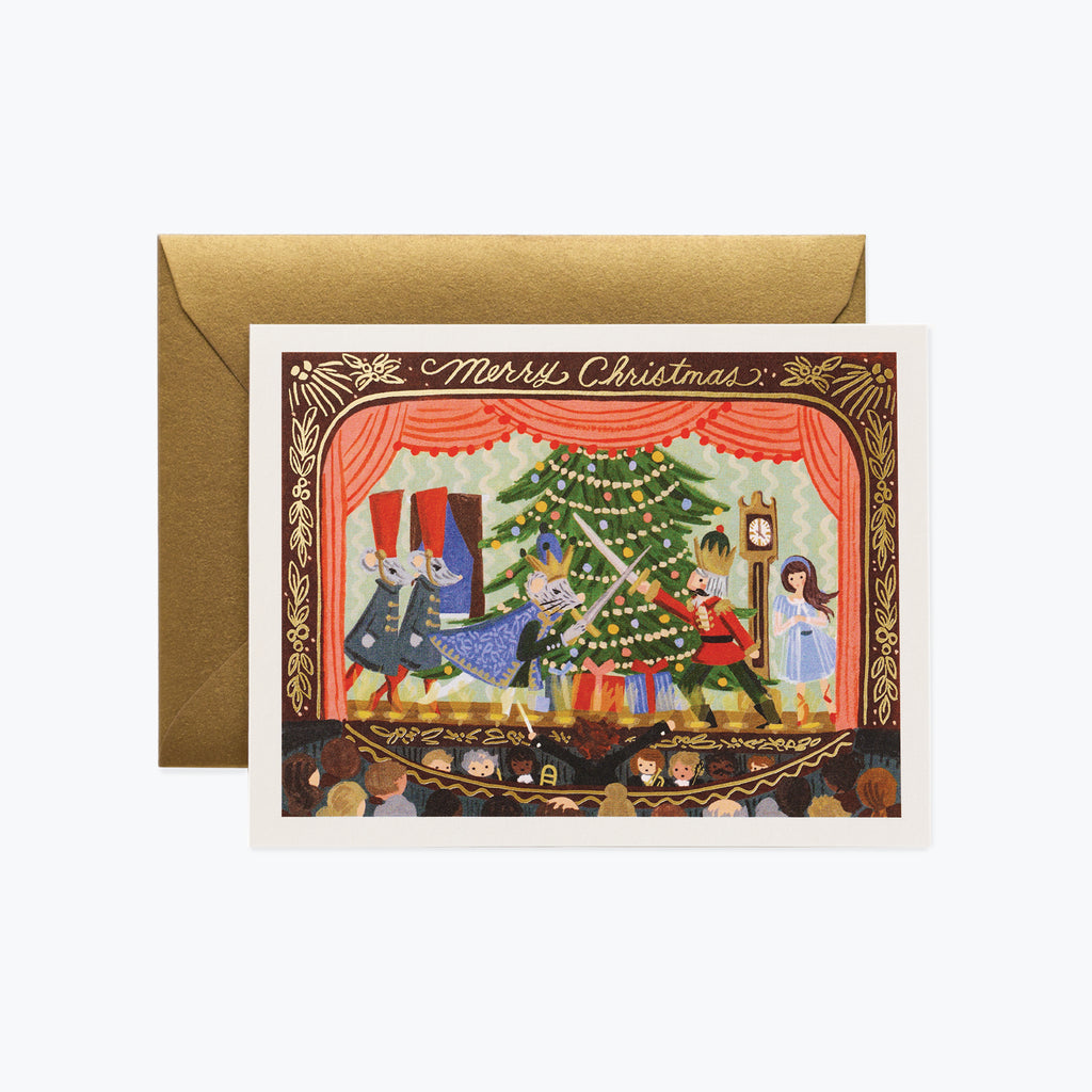 Rifle Paper Co. Nutcracker Merry Christmas Card SET