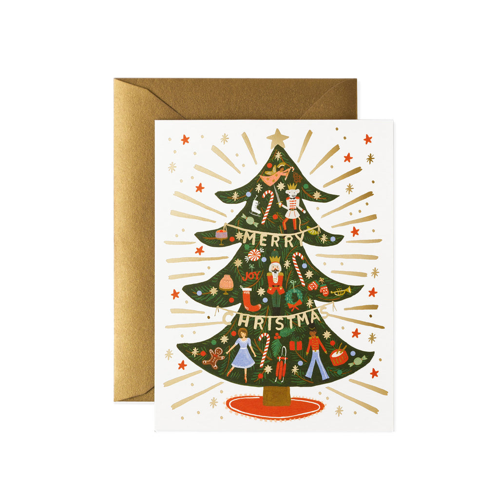 Rifle Paper Co. Nutcracker Tree Christmas Card