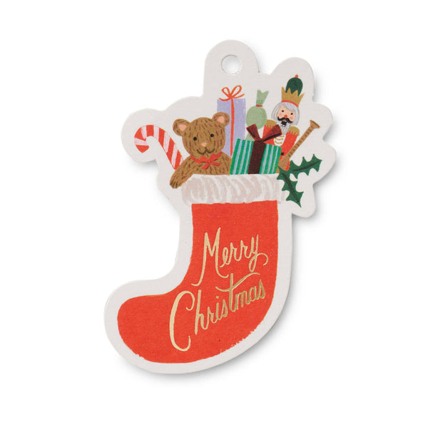 Rifle Paper Co. Die-Cut Gift Tags - Nutcracker Stocking