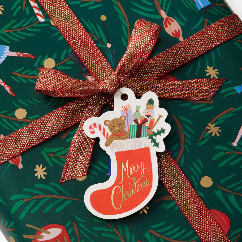 Rifle Paper Co. Die-Cut Gift Tags - Nutcracker Stocking