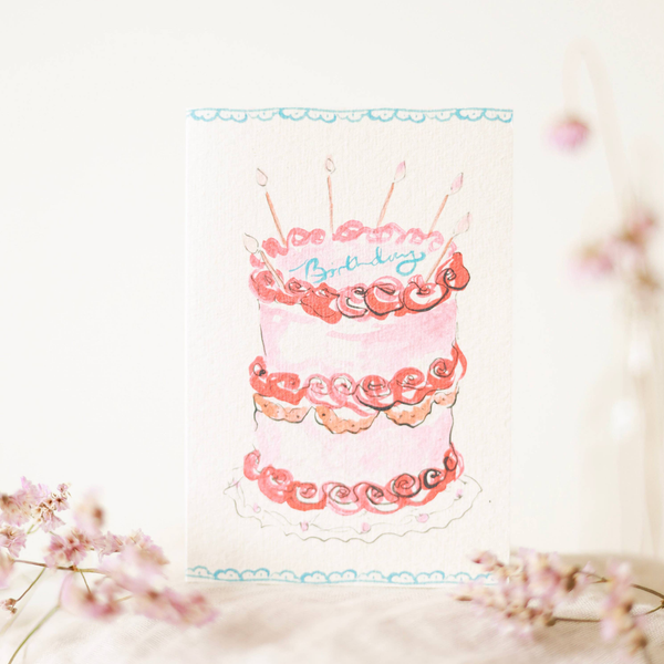 Sophie Amelia Creates - Birthday Gateaux Blue Card