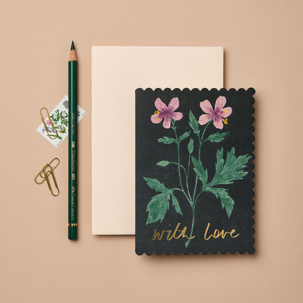 Wanderlust Paper Co. Geranium 'With Love' Birthday Card