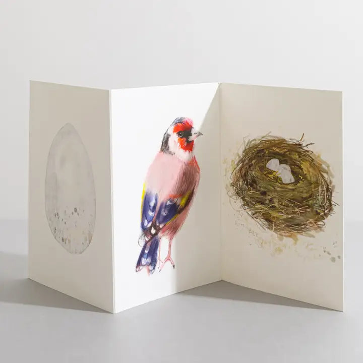 Goldfinch Bird Nature Lover Concertina Card
