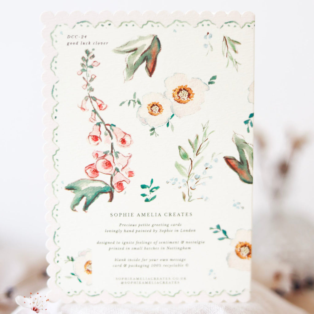 Sophie Amelia Creates - Good Luck Clover Card