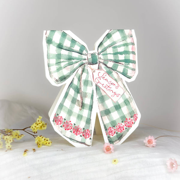 Sophie Amelia Creates - Season's Greetings Bow Christmas Card