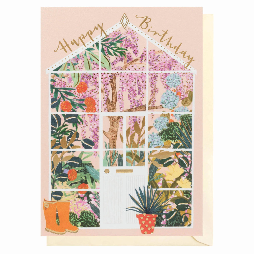 Louise Tiler Greenhouse Birthday Card