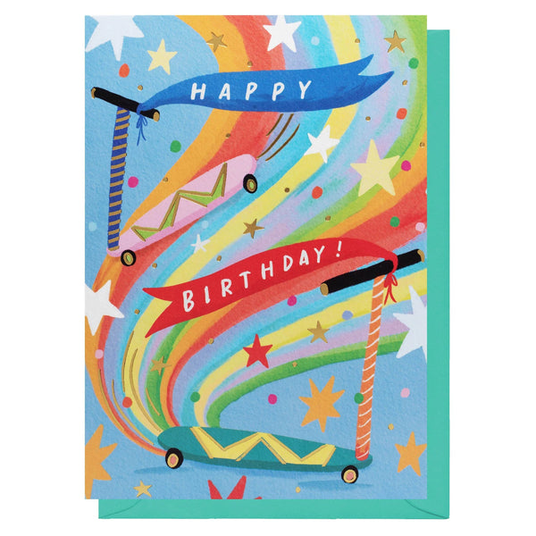 Louise Tiler Scooter Birthday Card