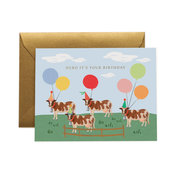 Rifle Paper Co. Herd It's Your Birthday Card