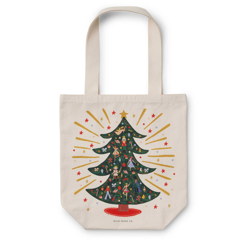 Rifle Paper Co. - Holiday Tree Canvas Tote Bag