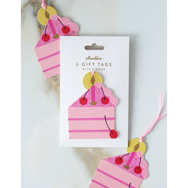 Idlewild Co. - Die-Cut Gift Tags | Pink Cherry Birthday Cake
