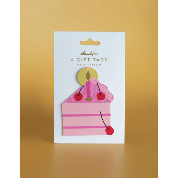 Idlewild Co. - Die-Cut Gift Tags | Pink Cherry Birthday Cake