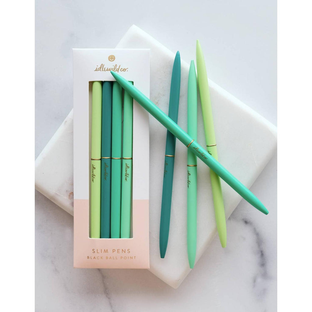 Idlewild Co. - Slim Pen, Set of Four | Spectrum Emerald City (Greens)
