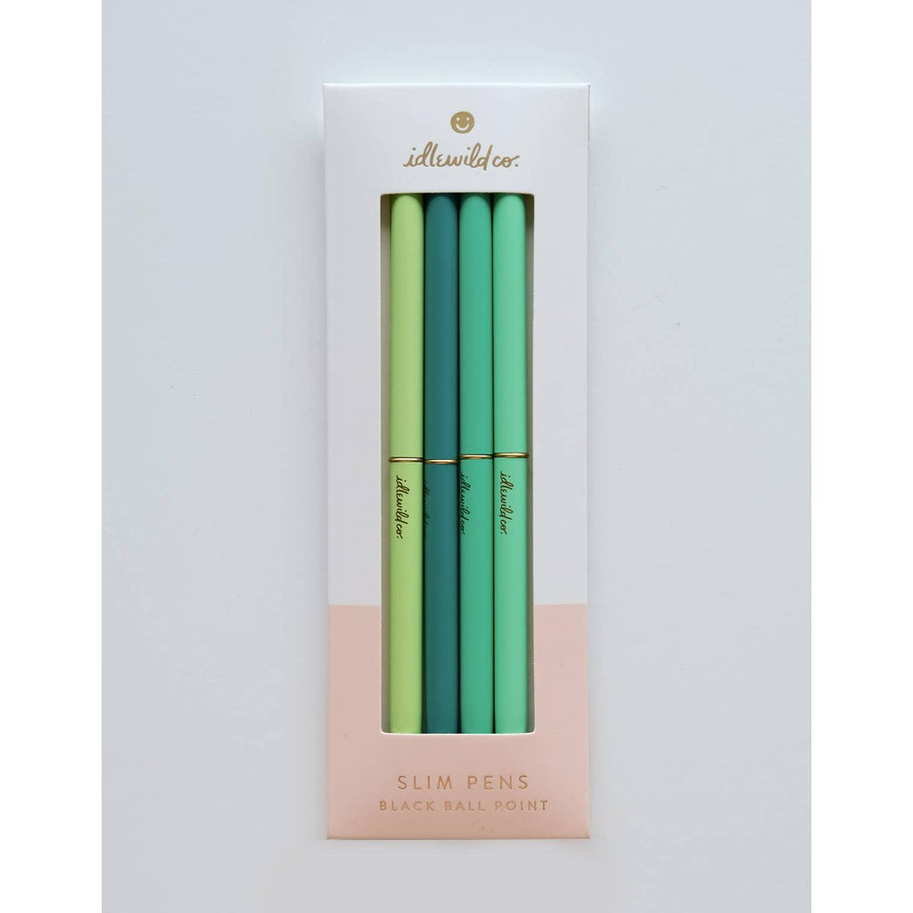 Idlewild Co. - Slim Pen, Set of Four | Spectrum Emerald City (Greens)
