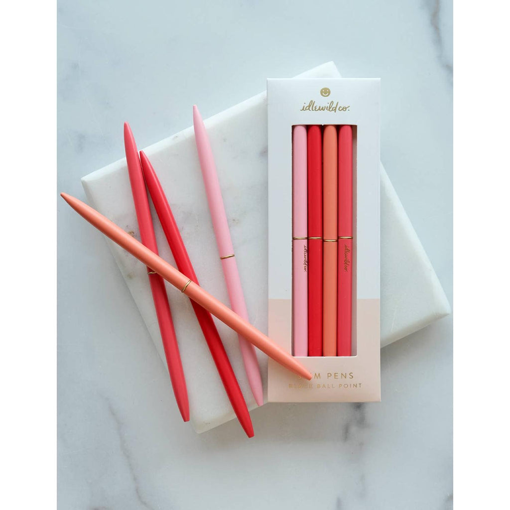 Idlewild Co. - Slim Pen, Set of Four | Spectrum Poppies (Reds)