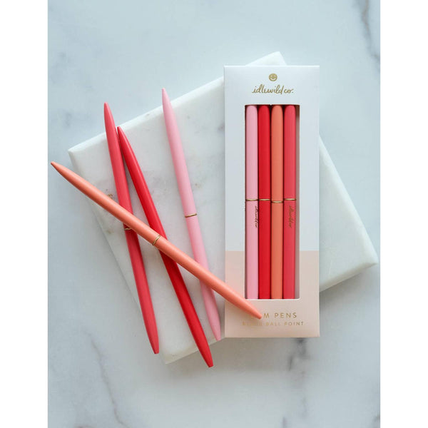 Idlewild Co. - Slim Pen, Set of Four | Spectrum Poppies (Reds)
