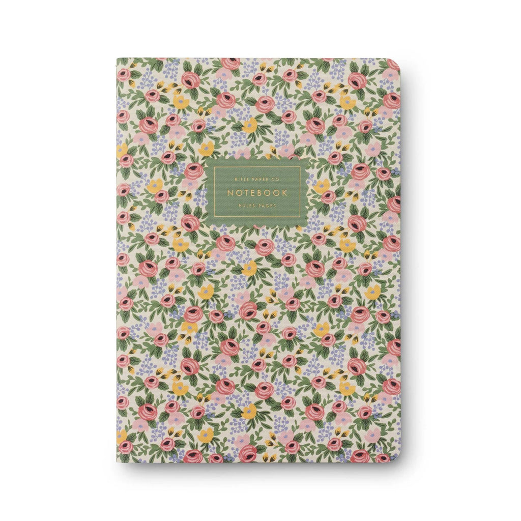 Rifle Paper Co. Set of 3 Stitched Notebooks - Rosa