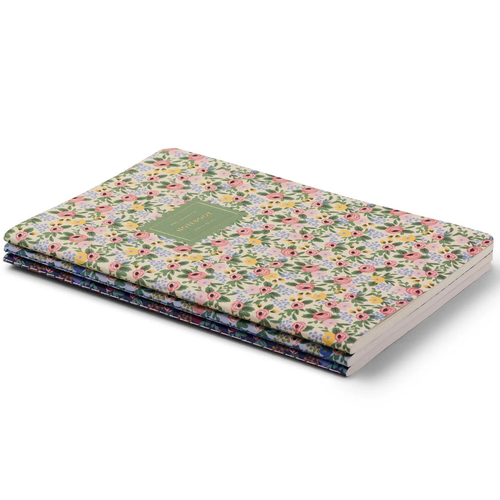 Rifle Paper Co. Set of 3 Stitched Notebooks - Rosa