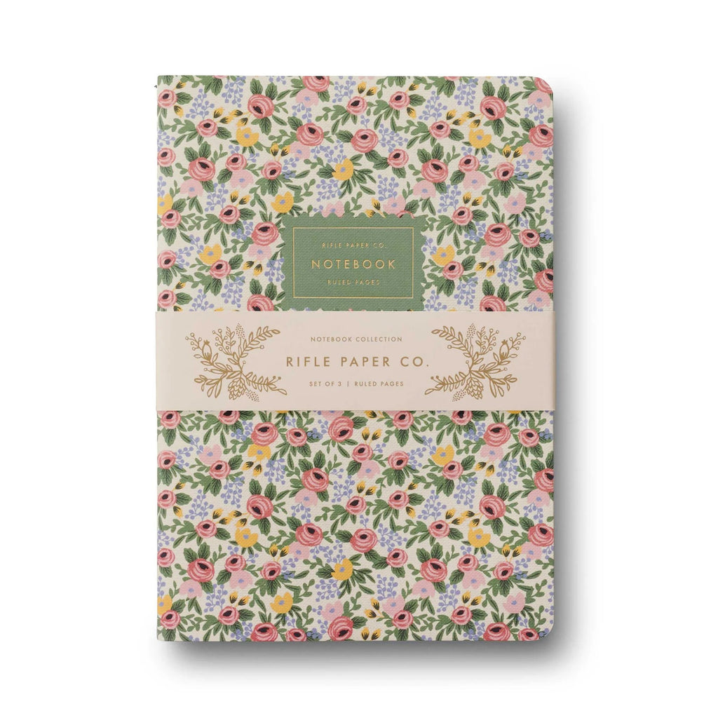 Rifle Paper Co. Set of 3 Stitched Notebooks - Rosa