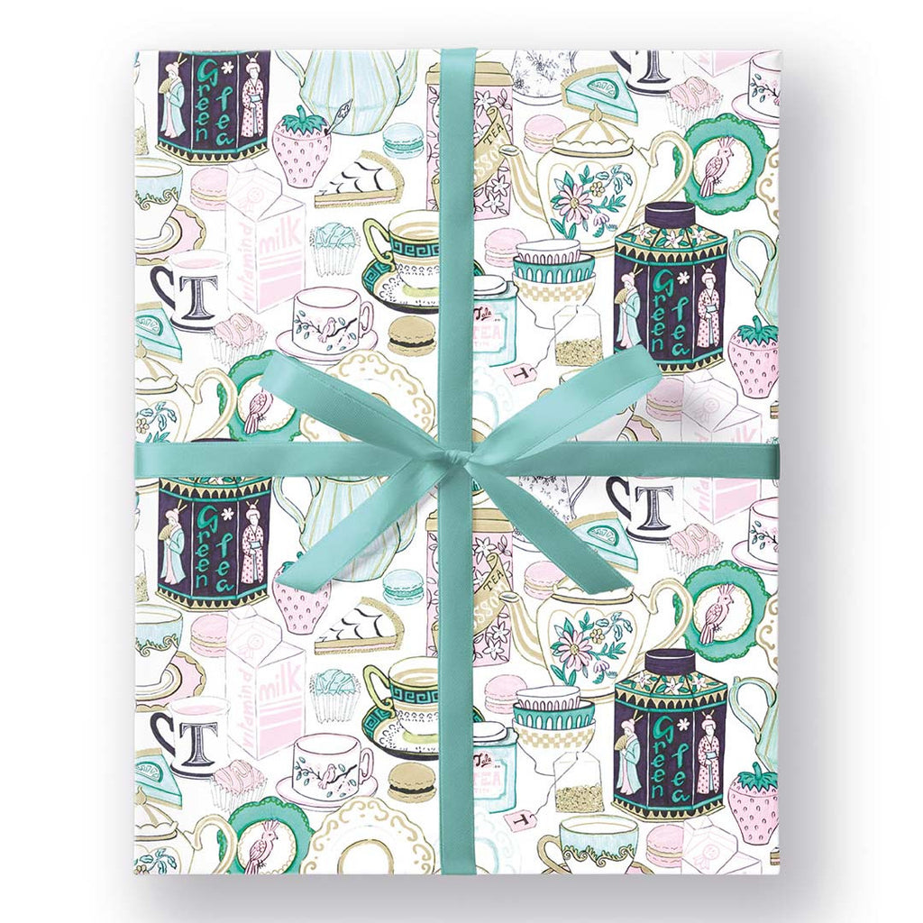 Jacqueline Colley Tea Time Flat Gift Wrap