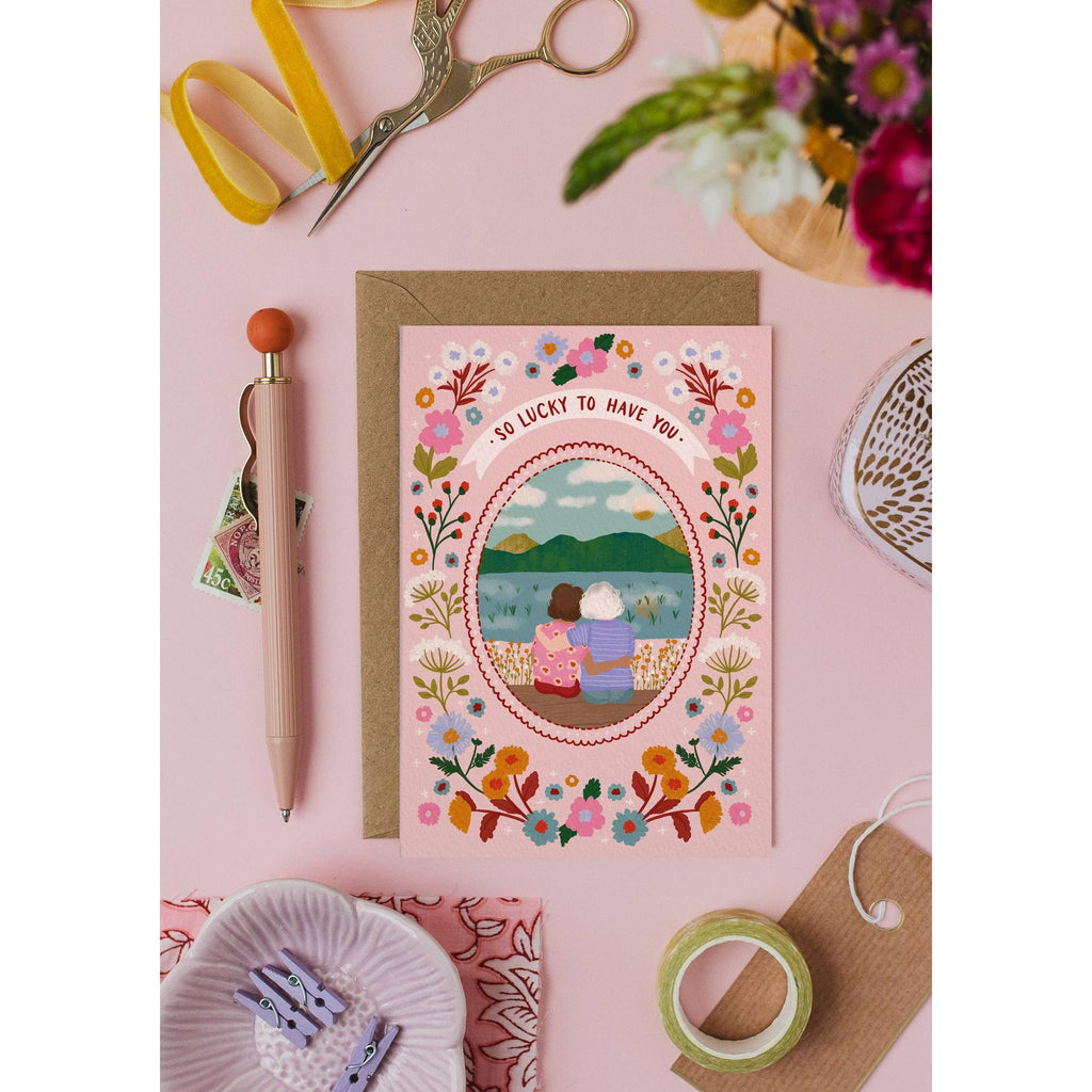 Jessie Maeve Studio - Lucky to Have You Friendship Card