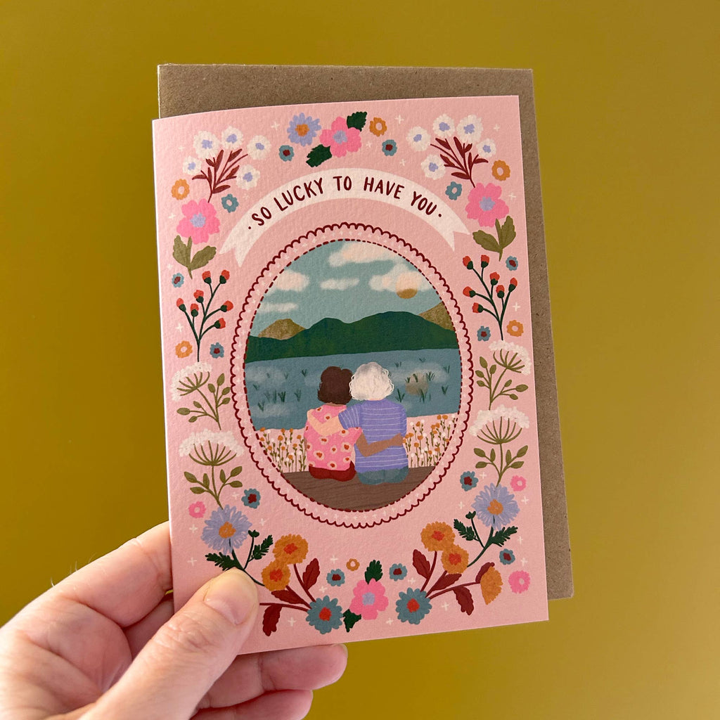 Jessie Maeve Studio - Lucky to Have You Friendship Card