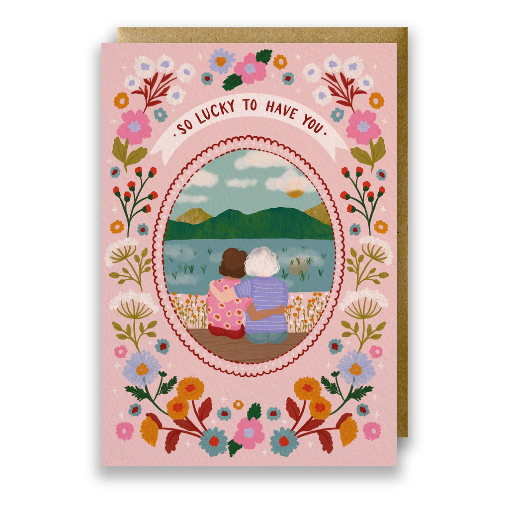 Jessie Maeve Studio - Lucky to Have You Friendship Card