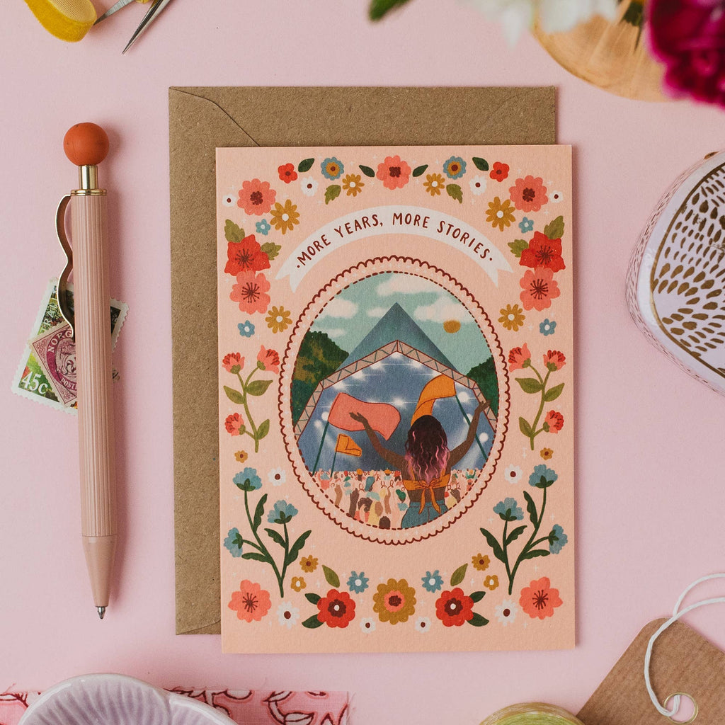 Jessie Maeve Studio - Music Festival Birthday Card