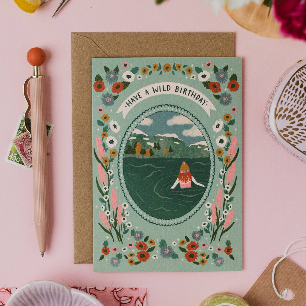 Jessie Maeve Studio - Wild Swimming Adventure Birthday Card