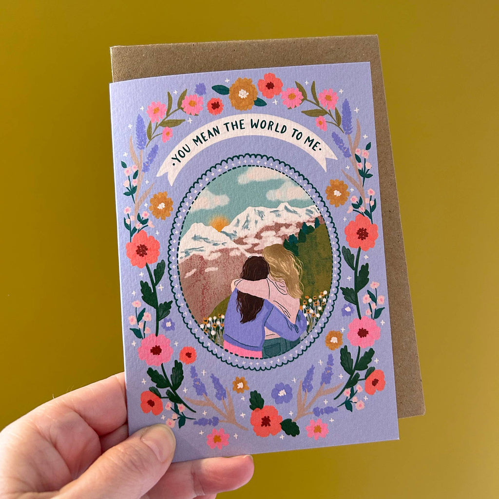 Jessie Maeve Studio - You Mean the World to Me Friendship Card