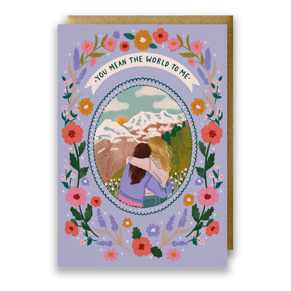 Jessie Maeve Studio - You Mean the World to Me Friendship Card