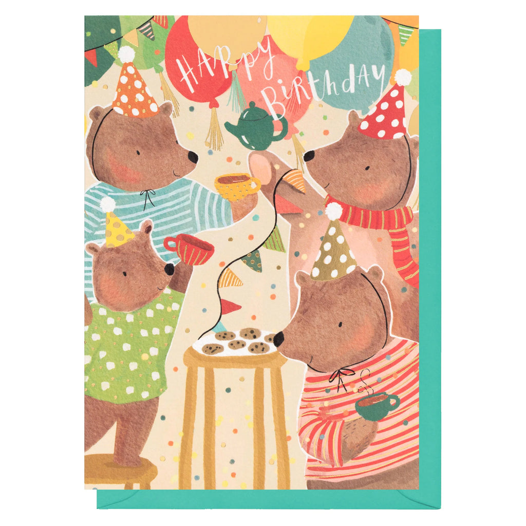 Louise Tiler Teddy Bear Party Birthday Card