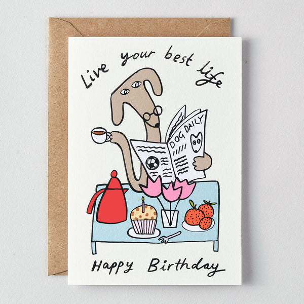 Molly Fairhurst Live Your Best Life Embossed Birthday Card