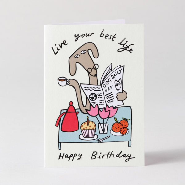 Molly Fairhurst Live Your Best Life Embossed Birthday Card