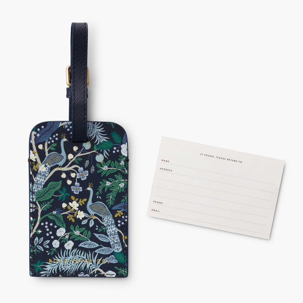 Rifle Paper Co. Peacock Luggage Tag