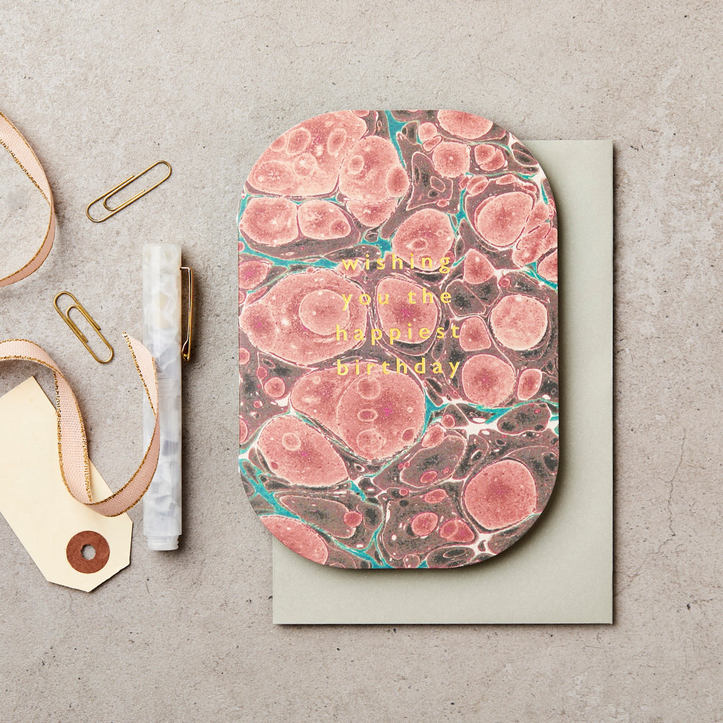 Katie Leamon Marbled 2 - Happiest Birthday Card