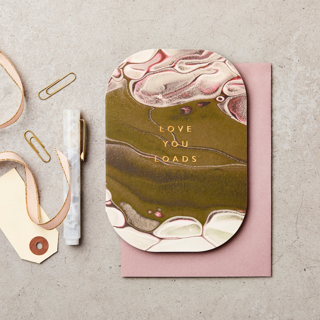 Katie Leamon Marbled 4 - Love You Loads Card