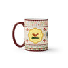 Decorative mug with a chicken illustration and 'Home Sweet Home' text on a white background