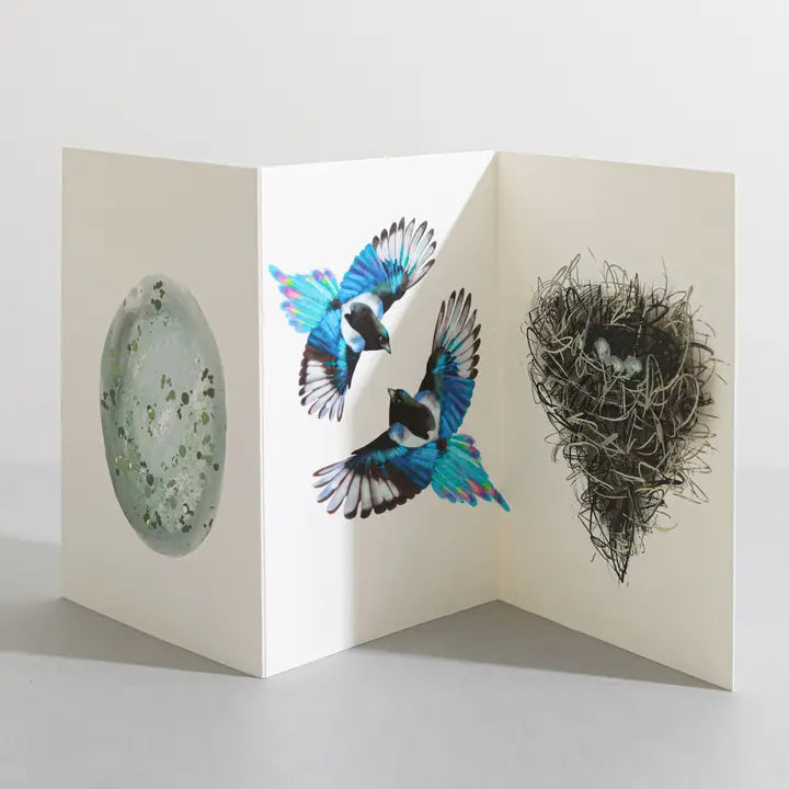 Magpie Bird Nature Lover Concertina Card