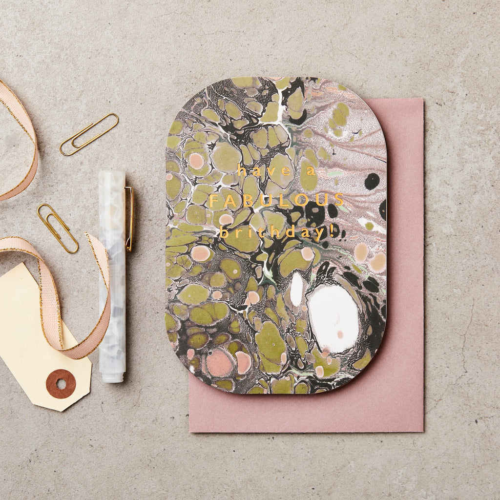 Katie Leamon Marbled 5 - Fabulous Birthday Card