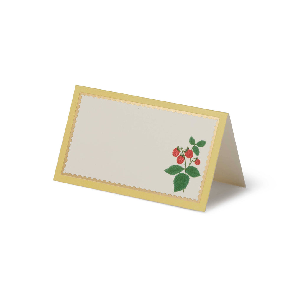 Folded card with a floral design on a white background
