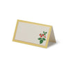 Folded card with a floral design on a white background
