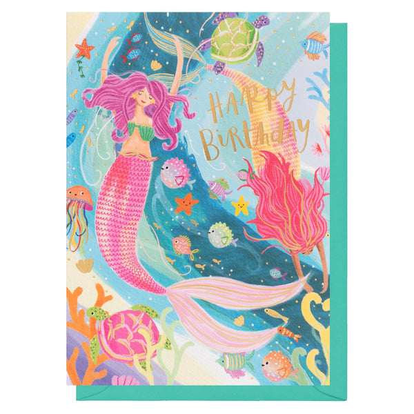 Louise Tiler Mermaids Birthday Card