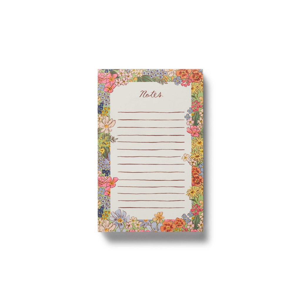 Floral notepad with 'Notes' text on a white background